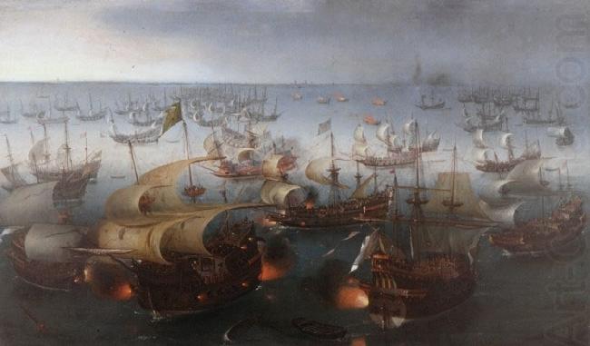 Hendrik Cornelisz. Vroom Day seven of the battle with the Armada, 7 August 1588. oil painting picture